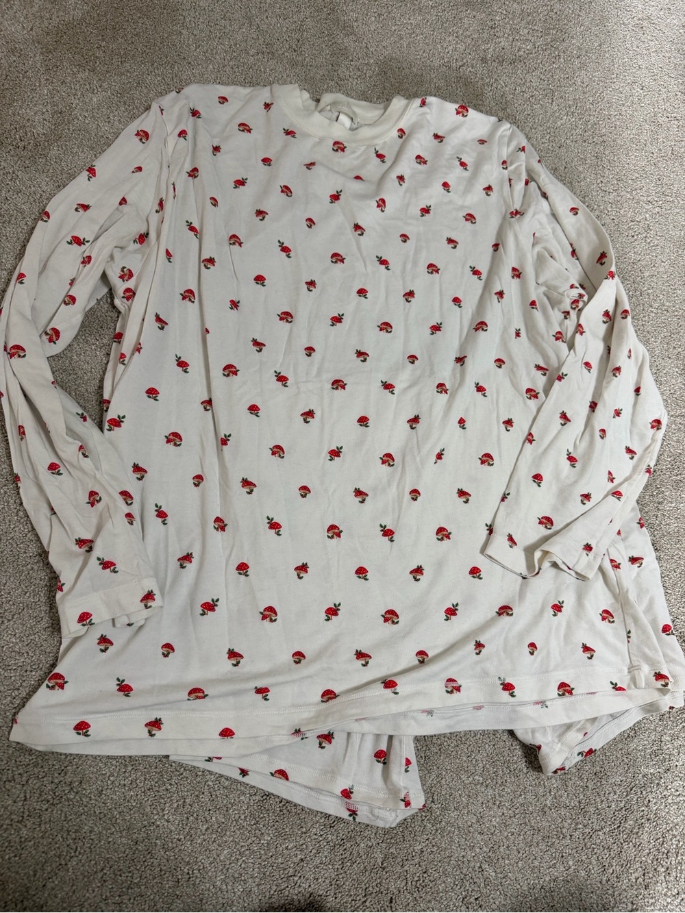 Skims mushroom print long-sleeve top & boxer short pajama set - Picture 6 of 7